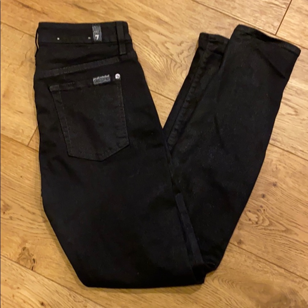 7 for all mankind distressed shimmer jean
